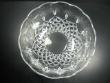 Vintage Small Lead Crystal Scalloped Rim Fruit Nut Bowl